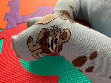 WERI SPEZIALS Strumpfhersteller GmbH Strickstrumpfhose Kinderstrumpfhosen für Mädchen und Jungs >Lustiger Zoo< Baumwolle