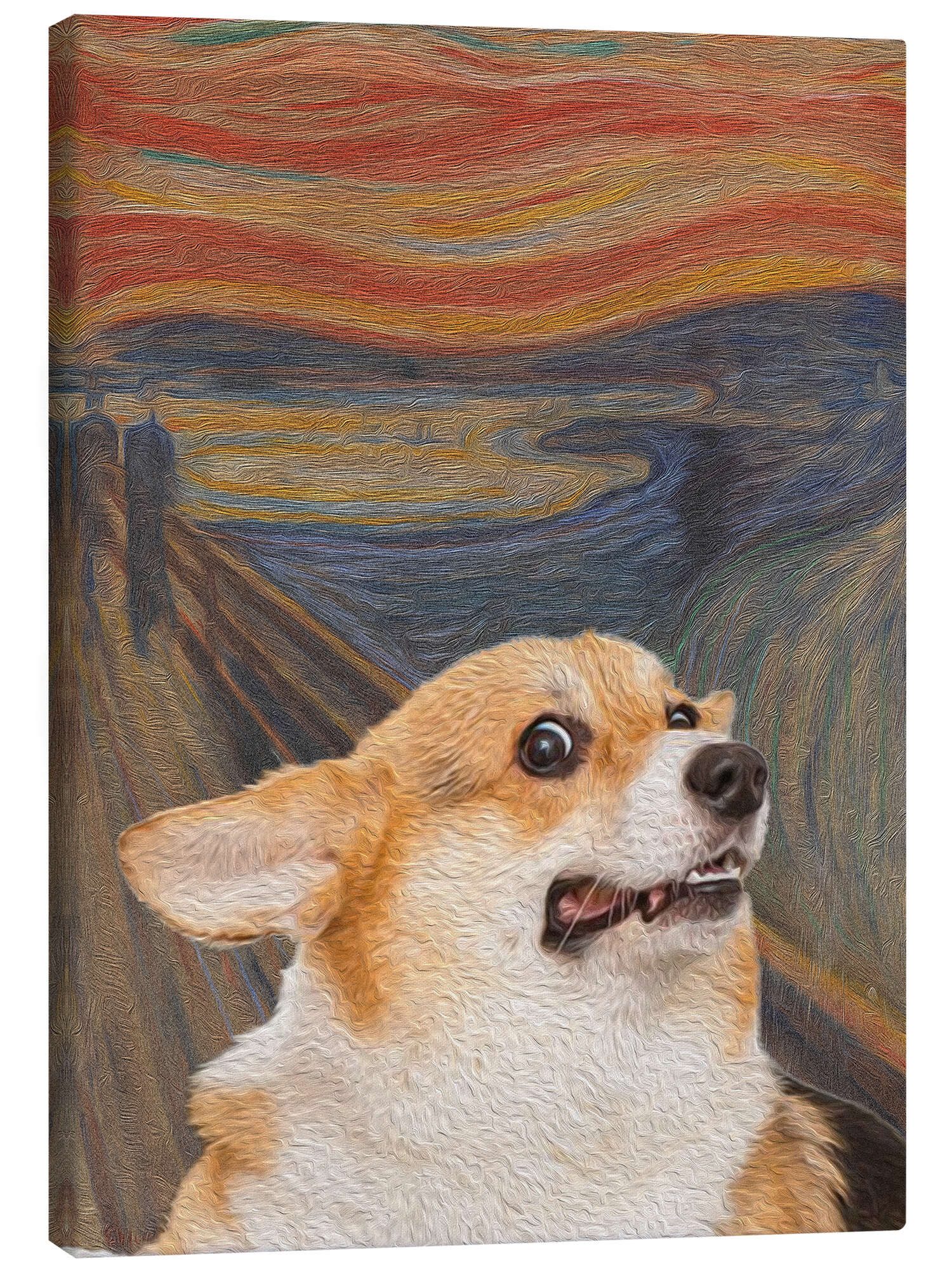 Wandbild Der Schrei - Corgi