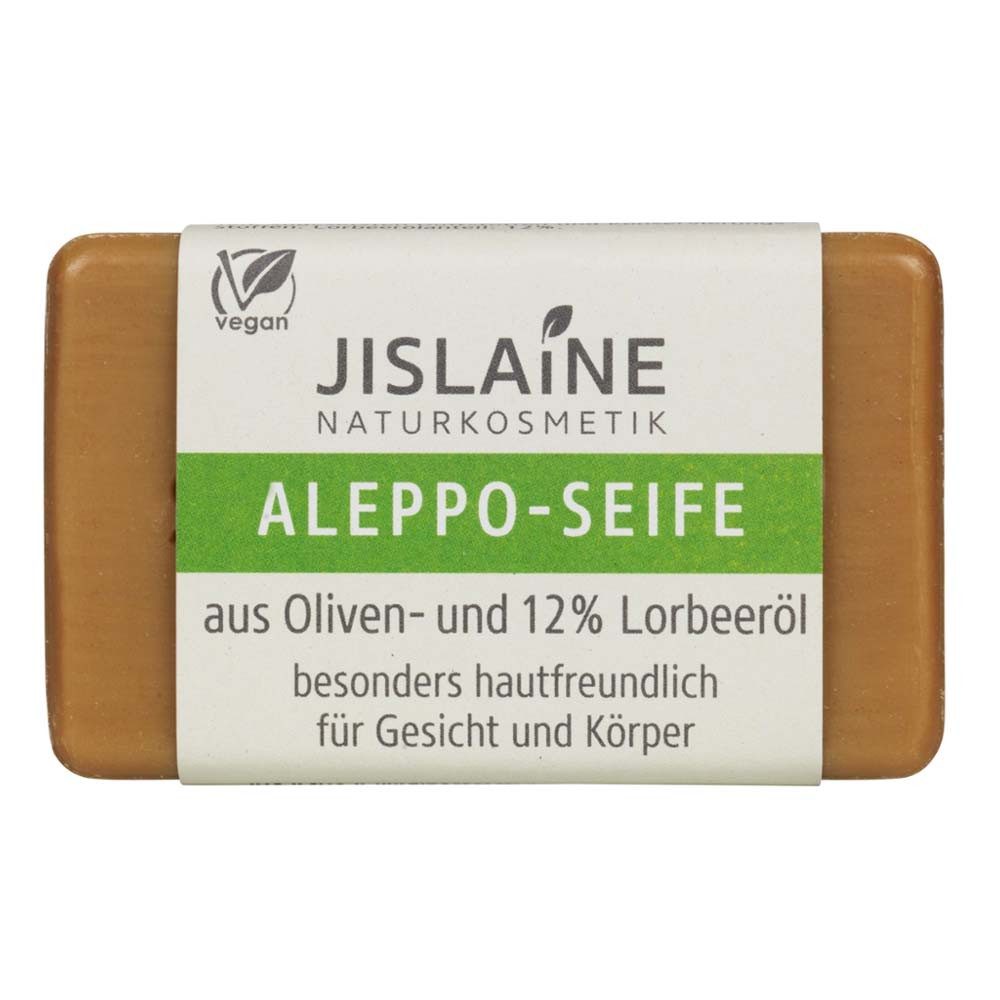 Jislaine Handseife Aleppo-Seife - Oliven- und 12% Lorbeeröl 100g