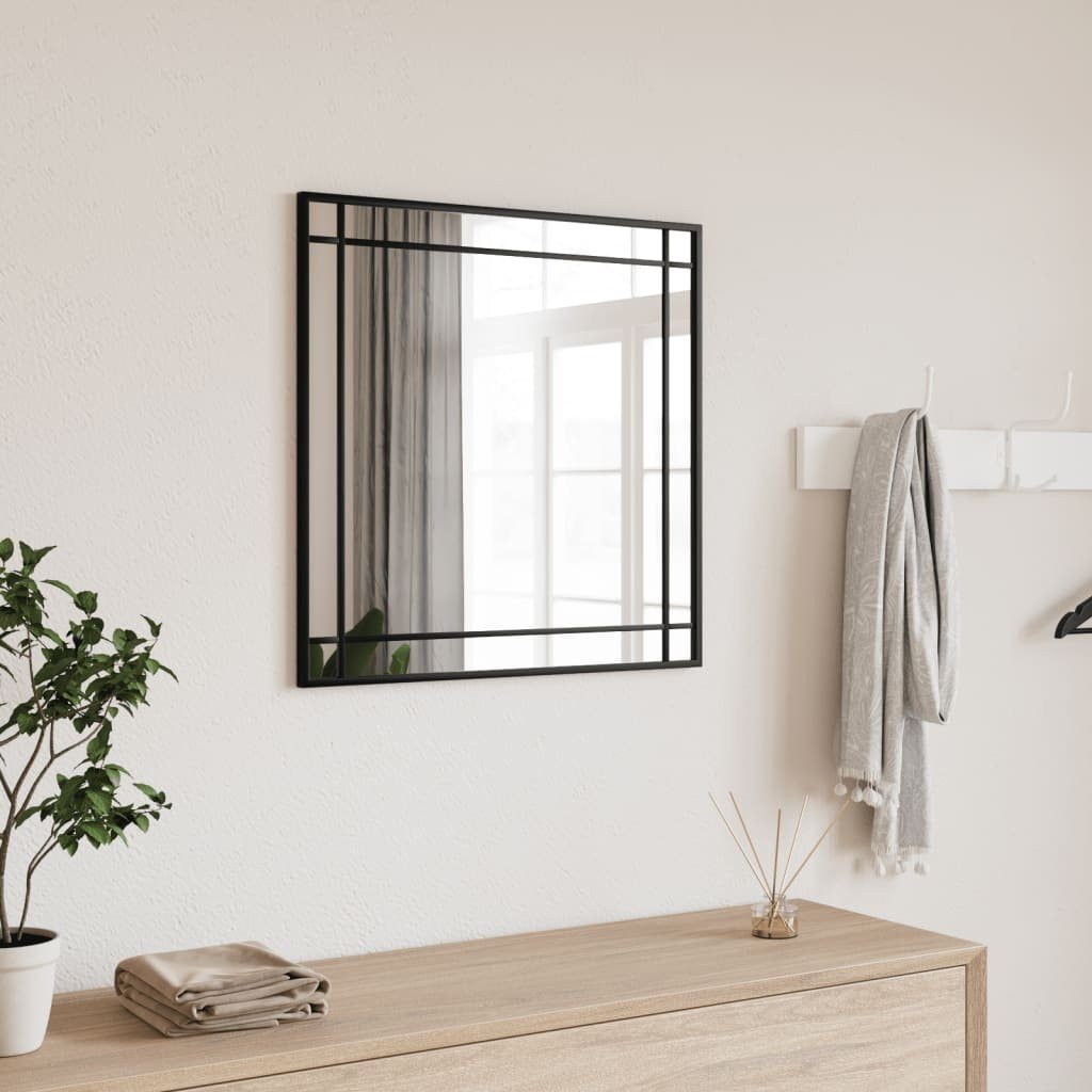 Schwarz Eisen Quadratisch 60x60 Spiegel Wandspiegel (1-St) vidaXL cm