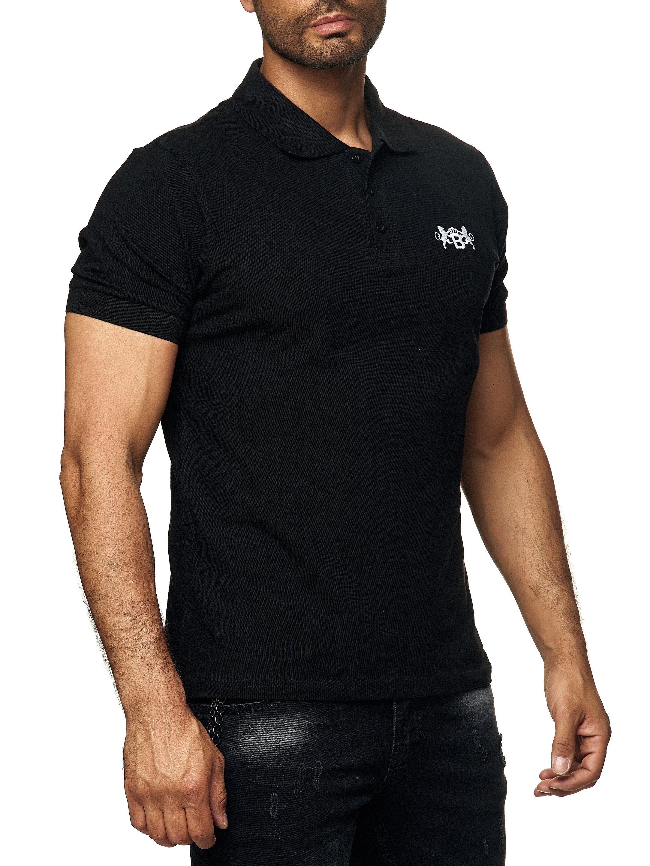 1-tlg) T-Shirt Casual Fitness Kurzarmshirt BRUDAA Polo (Shirt Freizeit BRU-001 Tee,