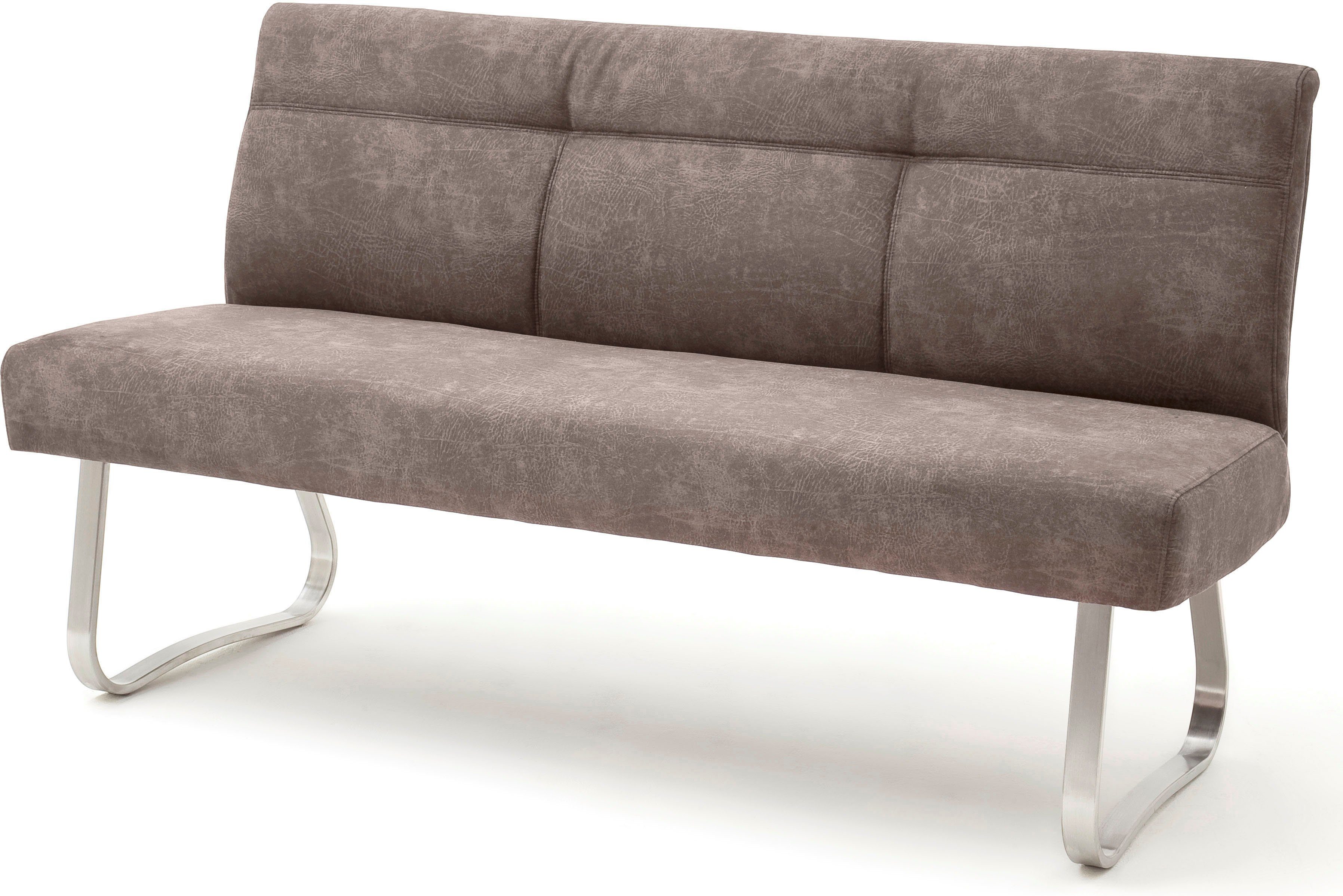 MCA furniture Polsterbank Talena, mit einem Edelstahl Gestell, in zwei Farbvarianten und zwei Breite