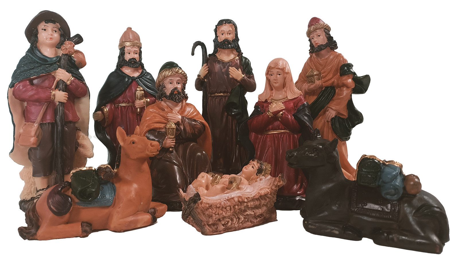 Koopman Krippenfigur Bunt (9 St), 9-teilig, Figuren, Krippenset, Weihnachten, Weihnachtsfiguren