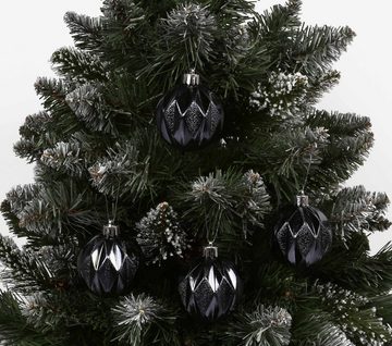 Sarcia.eu Weihnachtsbaumkugel Anthrazit Christbaumkugeln aus Kunststoff 6cm,6Stück 1Pack