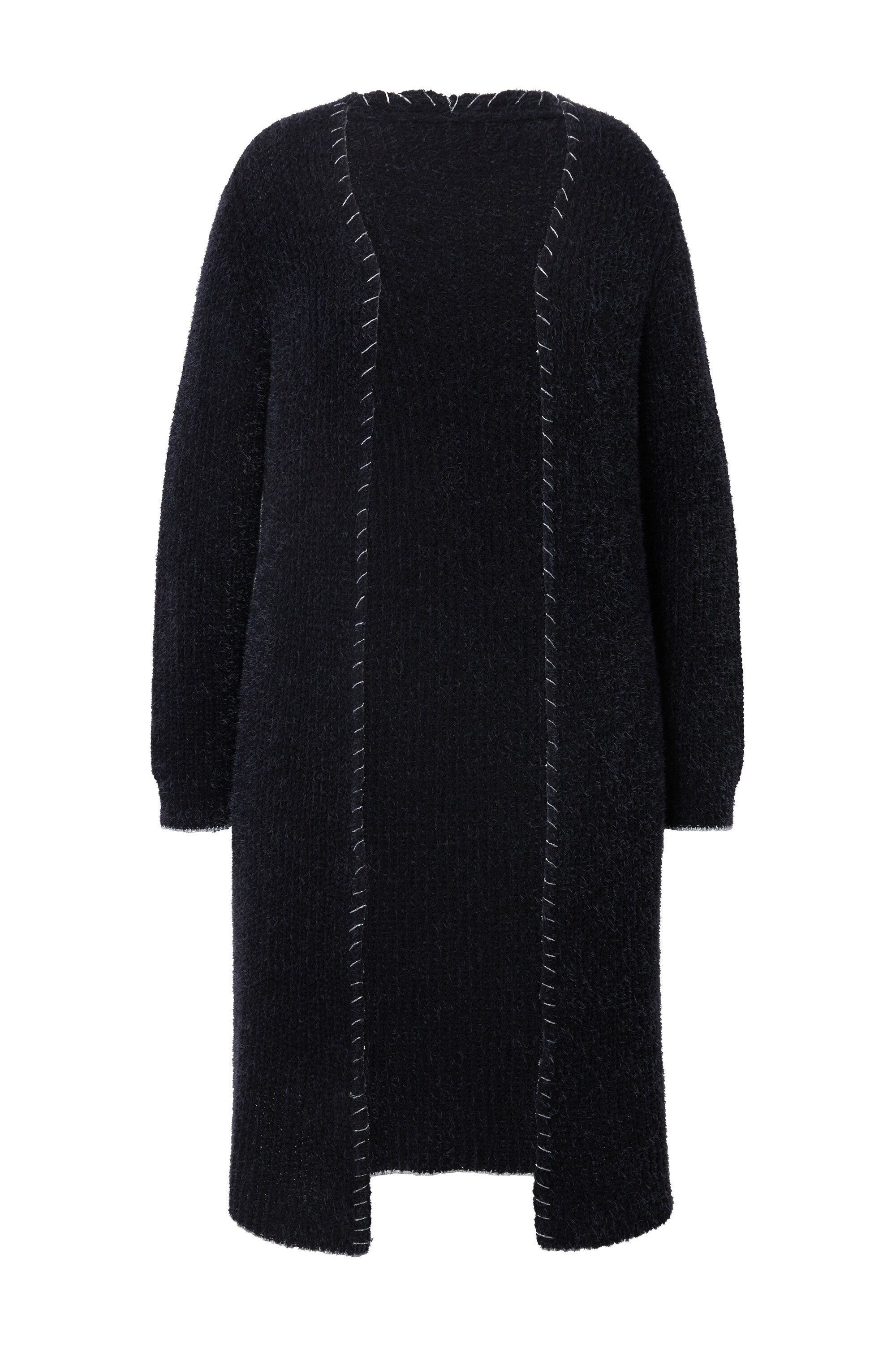 MIAMODA Strickjacke Strickjacke extra lang Ausschnitt günstig online kaufen