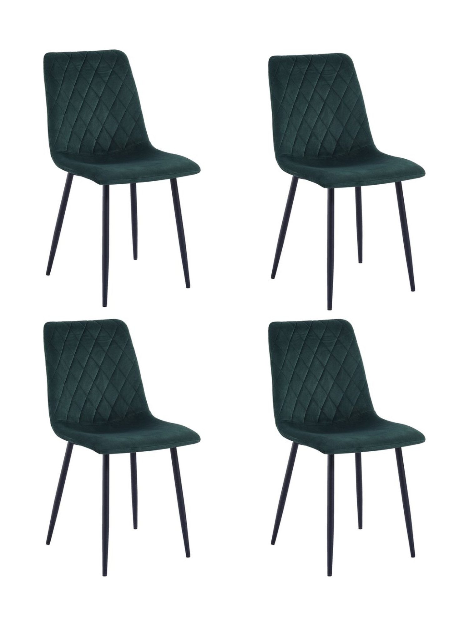 Lina® Esszimmerstuhl Elisia Esszimmerstühle 4er Set – Samt & Metall, Modern & Komfortabel (4er Set), Ergonomisch geformt, modernes Design, Samtbezug