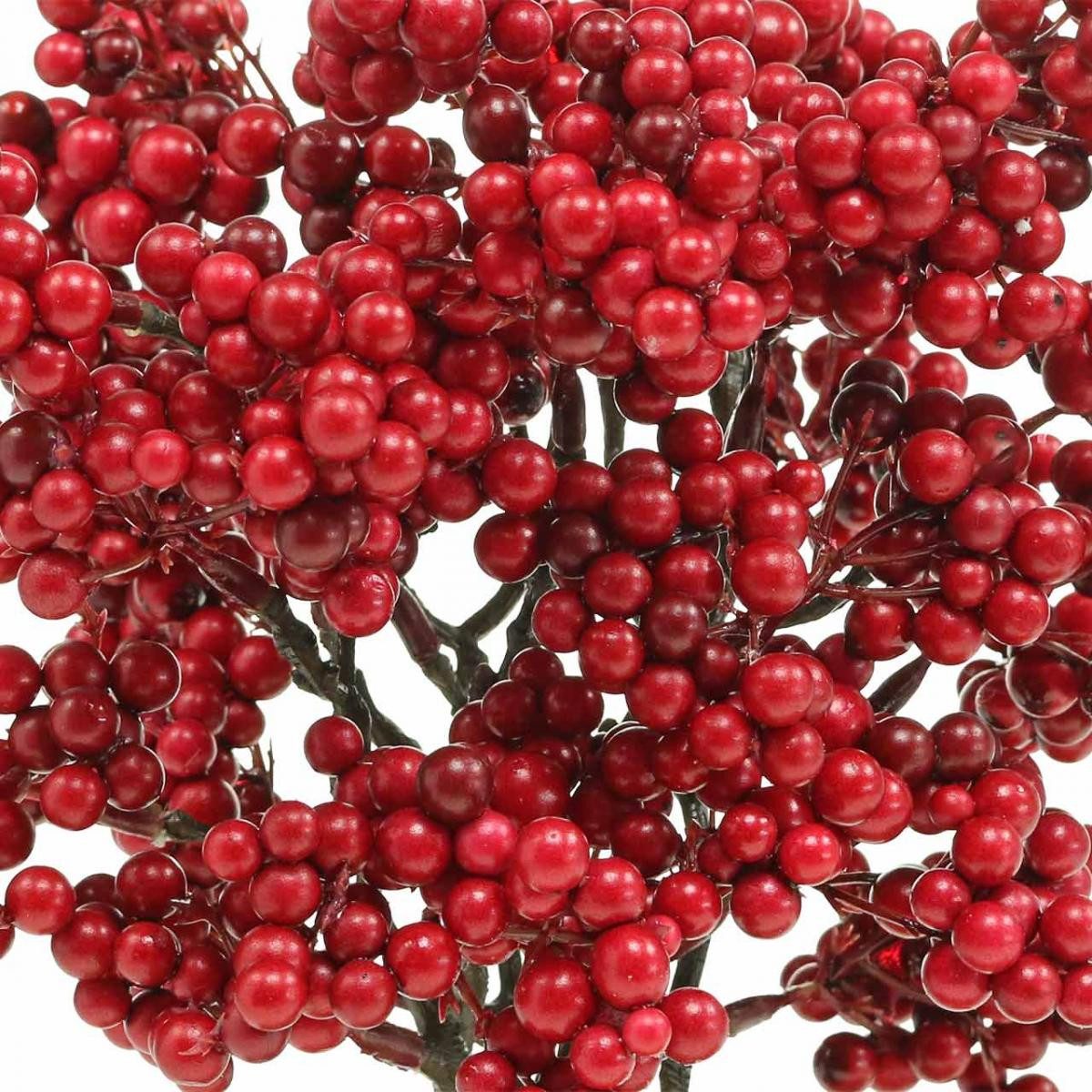 Künstliche Zimmerpflanze Deko-Zweig Beeren für Herbst Winter Advent Dekoration, 6 Stück, Viana, Höhe 5.2 cm