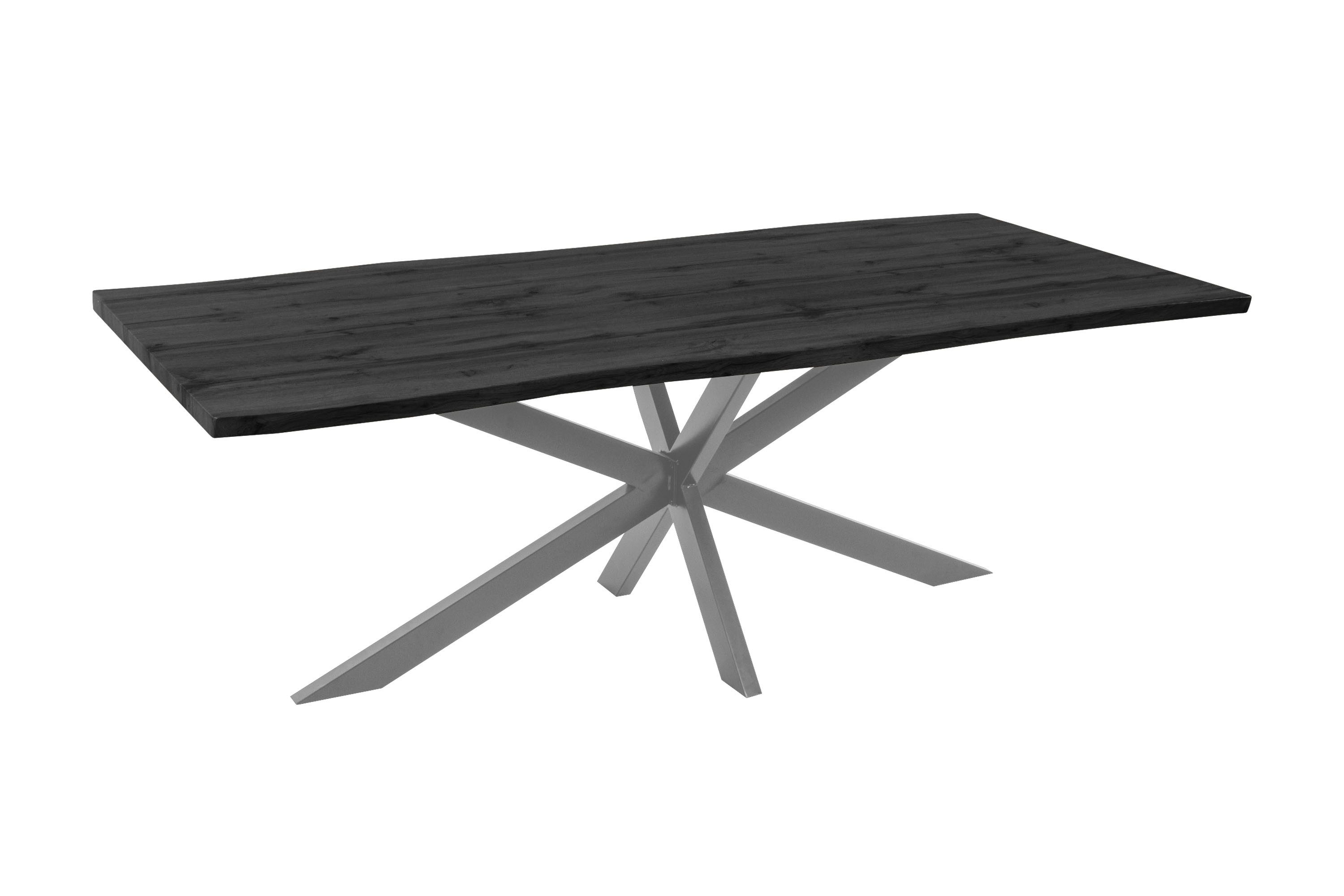 Loreno® Esstisch Josy, Holz-Optik Grau, Baumkante, günstig online kaufen