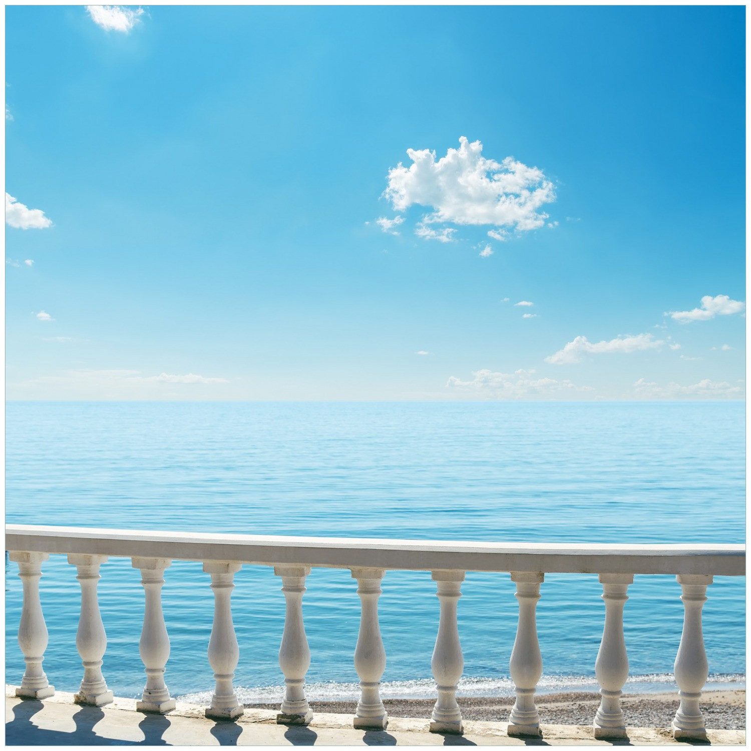 Wallario Möbelfolie Weite Aussicht über ruhiges Meer