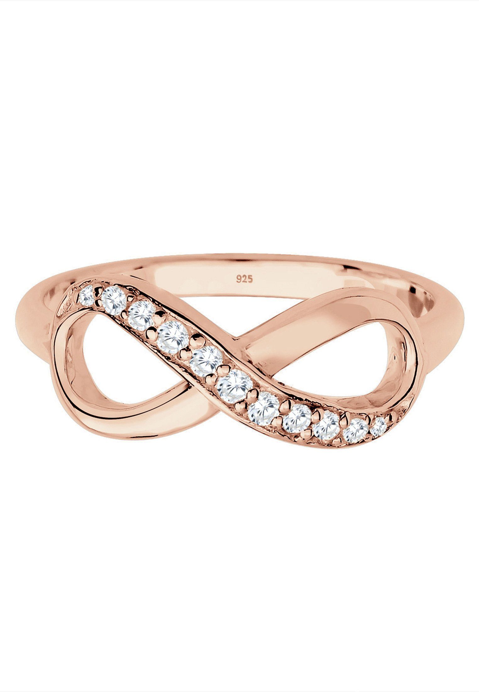 Elli Fingerring Zirkonia Weiß Schmuck Geschenk 925 Sterling Silber, Infinity