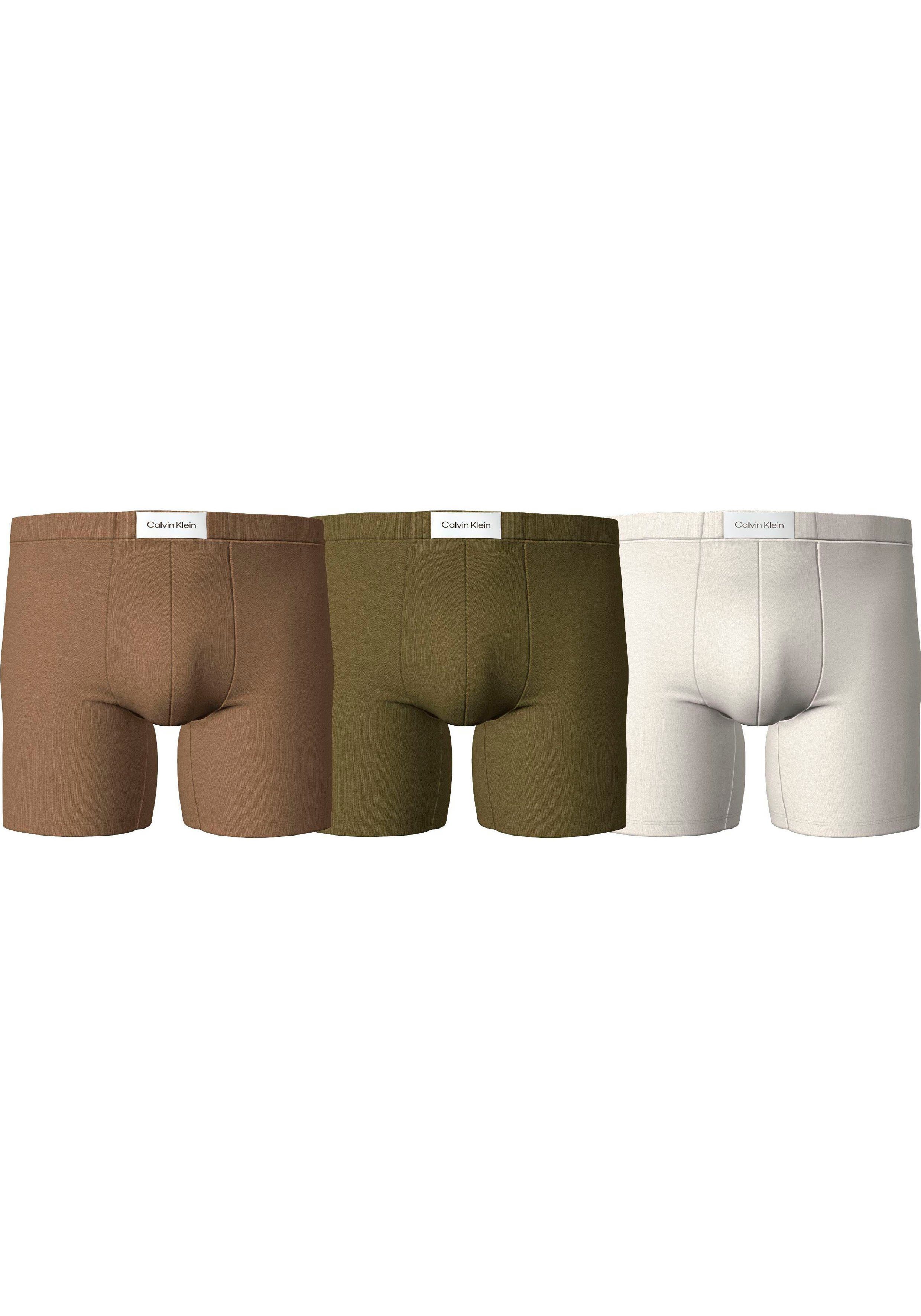3PK Klein längerem Underwear BRIEF (Packung, Klein Boxer Bein Calvin Calvin BOXER Logo-Elastikbund & mit 3er-Pack)