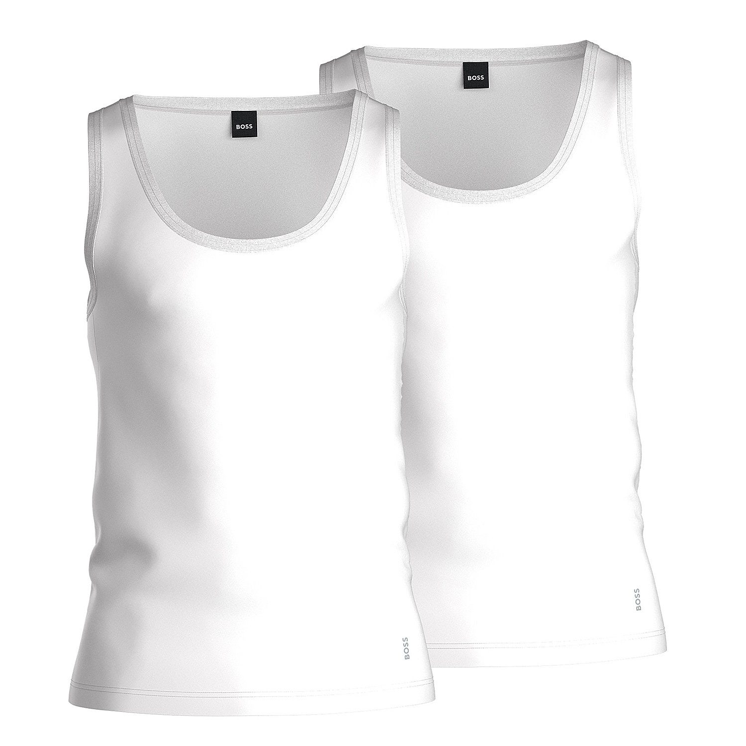 BOSS Unterhemd Tank Top Modern 2P (Doppelpack, 2-St., 2er-Pack) Slim Fit Stretch Cotton im Doppelpack