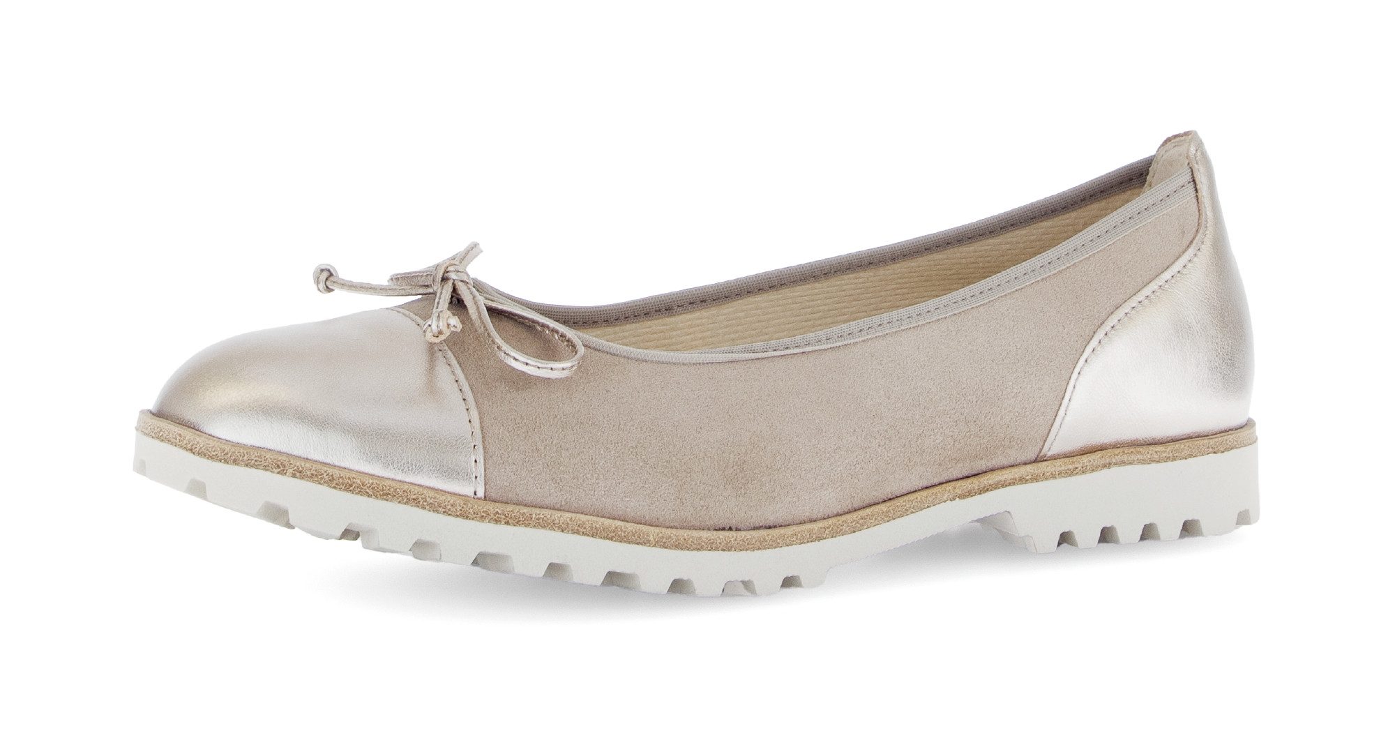 Gabor Ballerina Blockabsatz, Businessschuh, Schlupfschuh mit Zierschleife