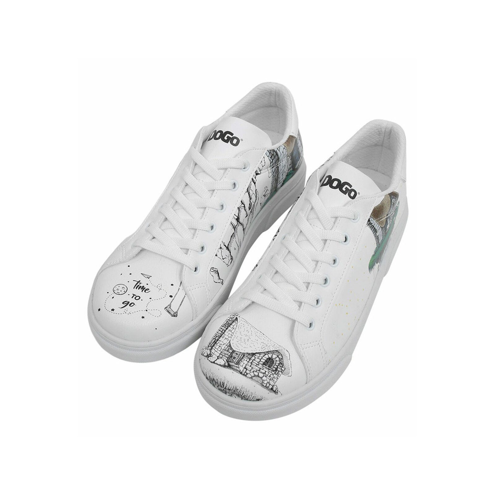 DOGO Ace Low-Top Sneaker Time To Go Damen Sneaker Sneaker Handgefertigt