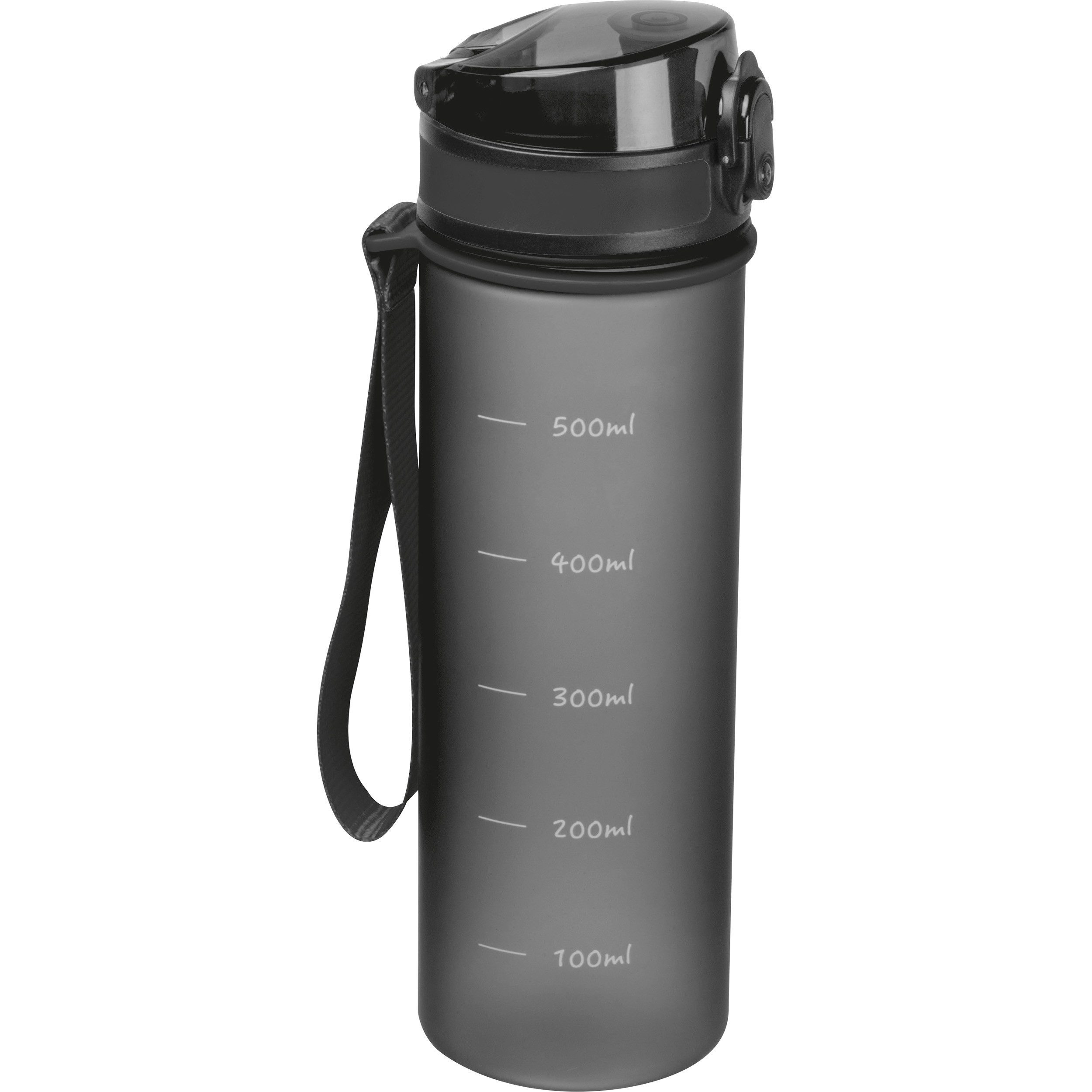 Easy Gifts Trinkflasche Trinkflasche aus Tritan mit Messskala und Trageschlaufe / 500ml / Farb