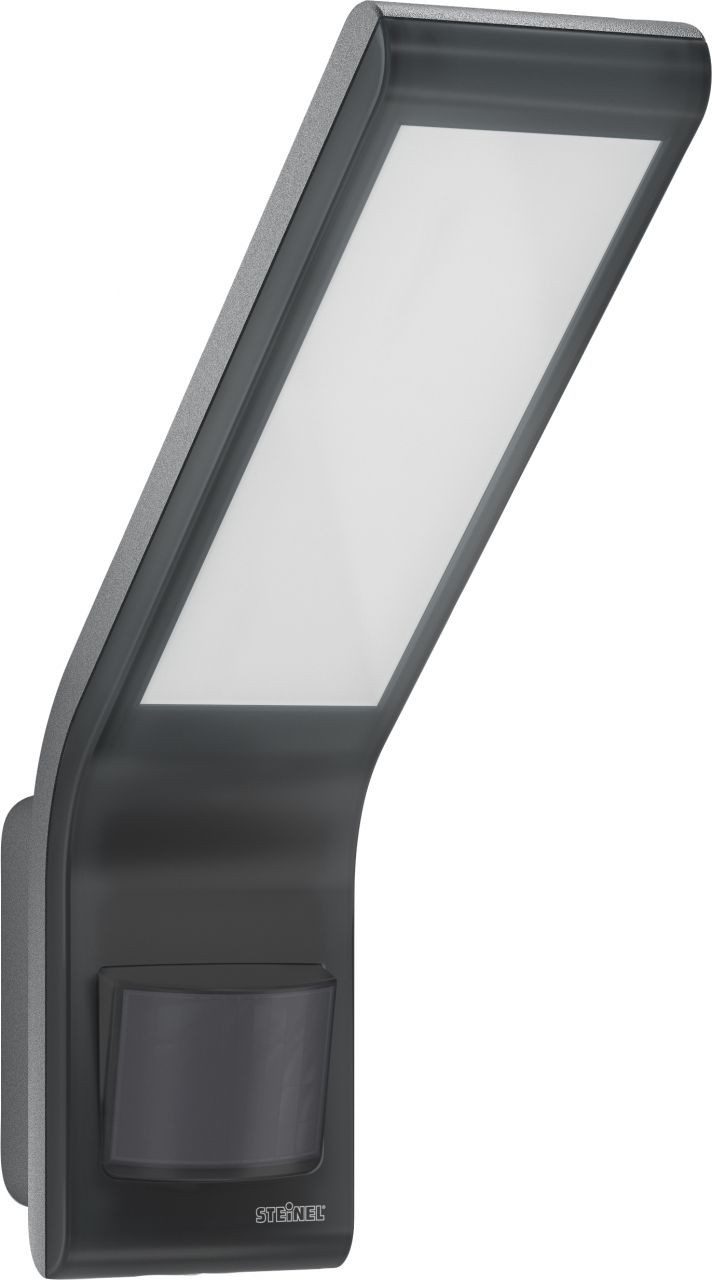 steinel Außen-Wandleuchte Steinel Strahler XLED Home slim S Anthrazit mit, Inkl. Leuchtmittel, Mit Bewegungsmelder nicht dimmbar