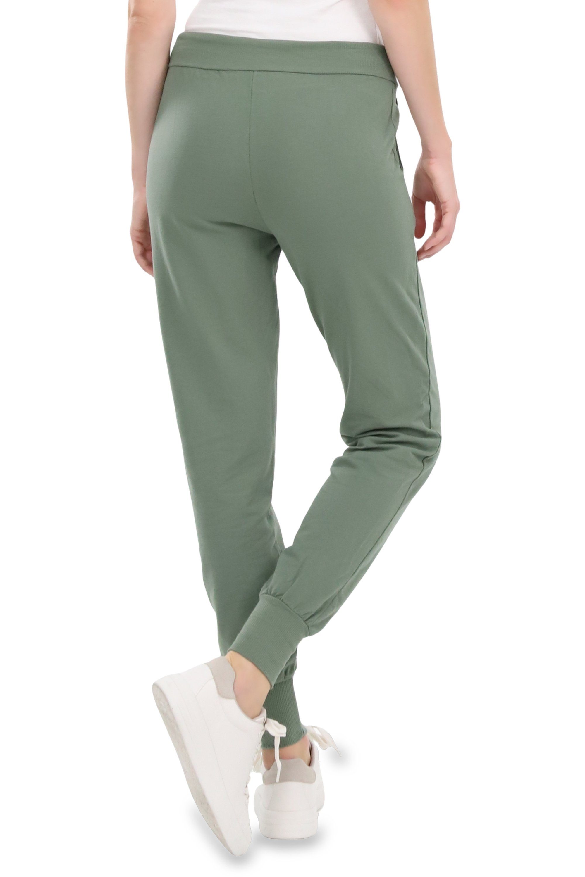 malito more than fashion Sweathose malito Damen Jogginghose im Classic Look, Sporthose in Unifarben, Jogging Hose Skinny Fit – Bild 3 von 5