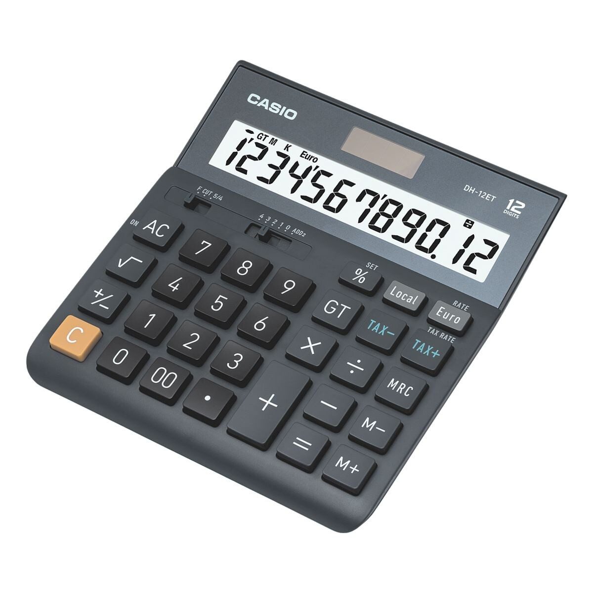 CASIO Taschenrechner DH-12ET, mit Gummifüßen, 12-stellig
