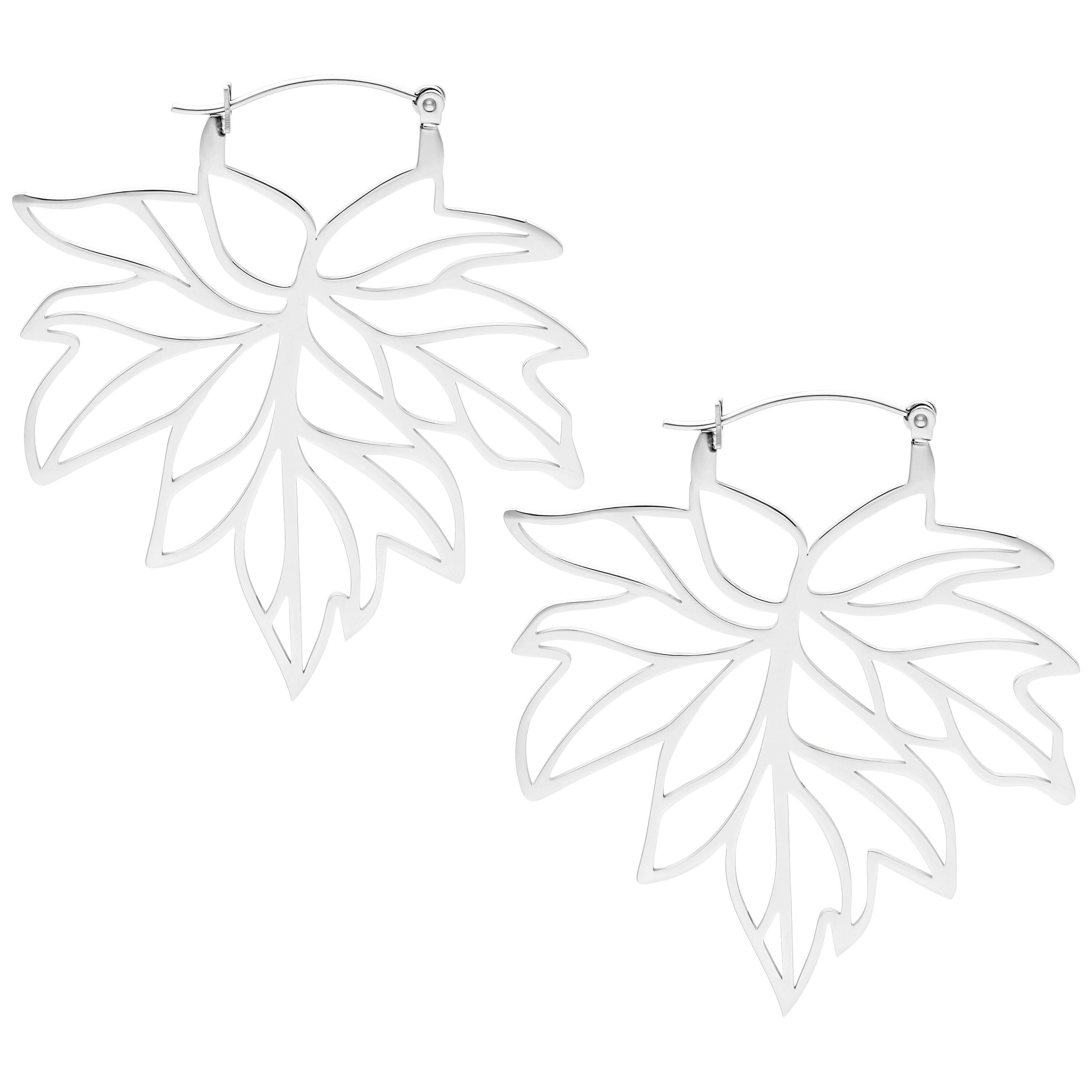 Paar Ohrhänger Autumn Leaf Hoops