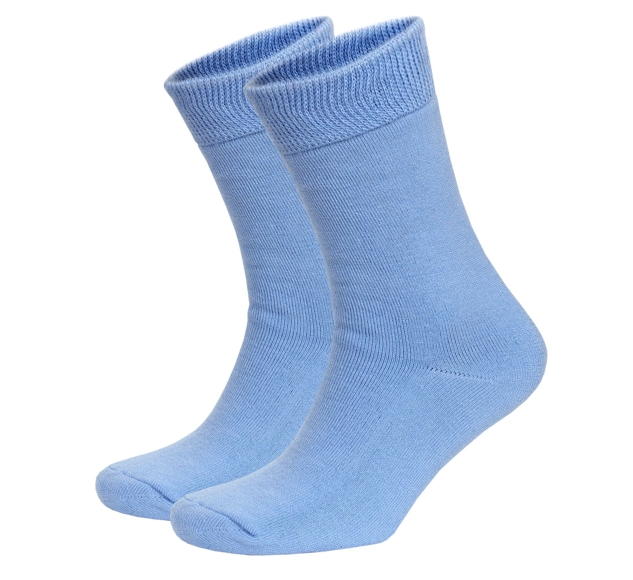 2-Paar, Socken, Größe) Damen Warme EU Blau Damen Wintersocken Arbeitssocken Damen (Beutel, 37-40 Thermosocken NoblesBox