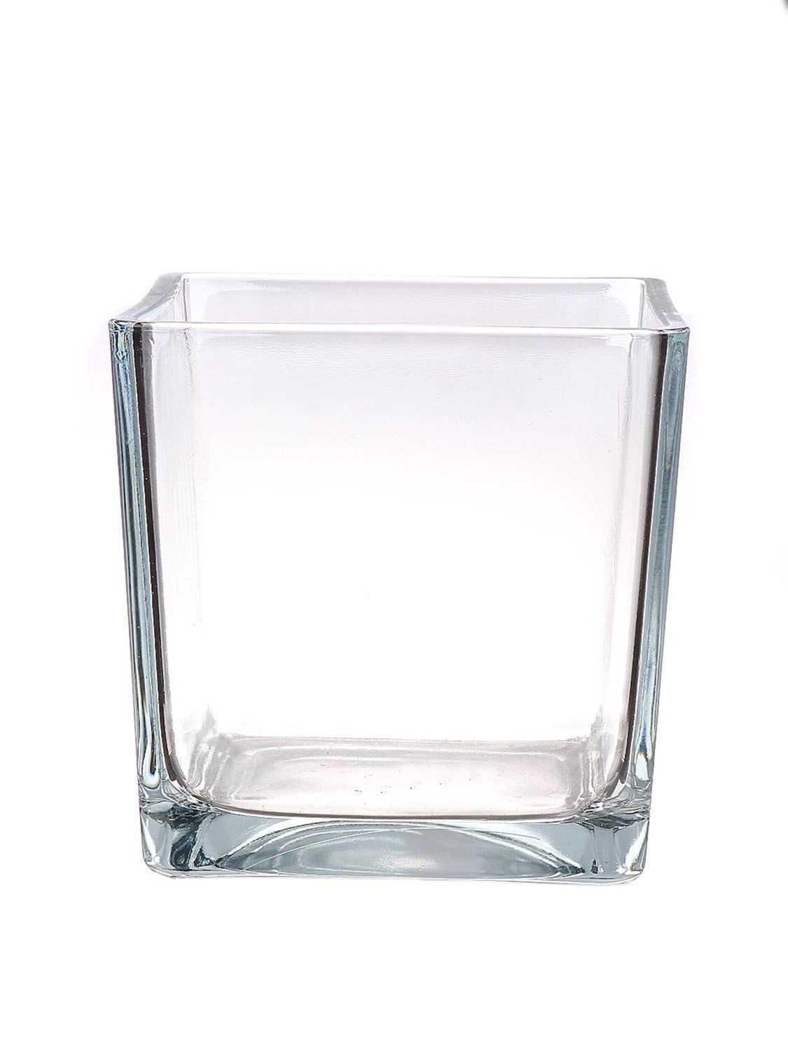 INNA-Glas Blumentopf Glas Pflanzentopf Kim AIR, klar, 18x18x18cm