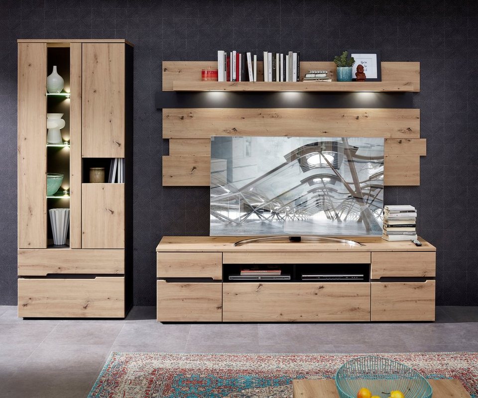 Innostyle TV-Schrank Bicolour Eiche Artisan Absetzung graphit