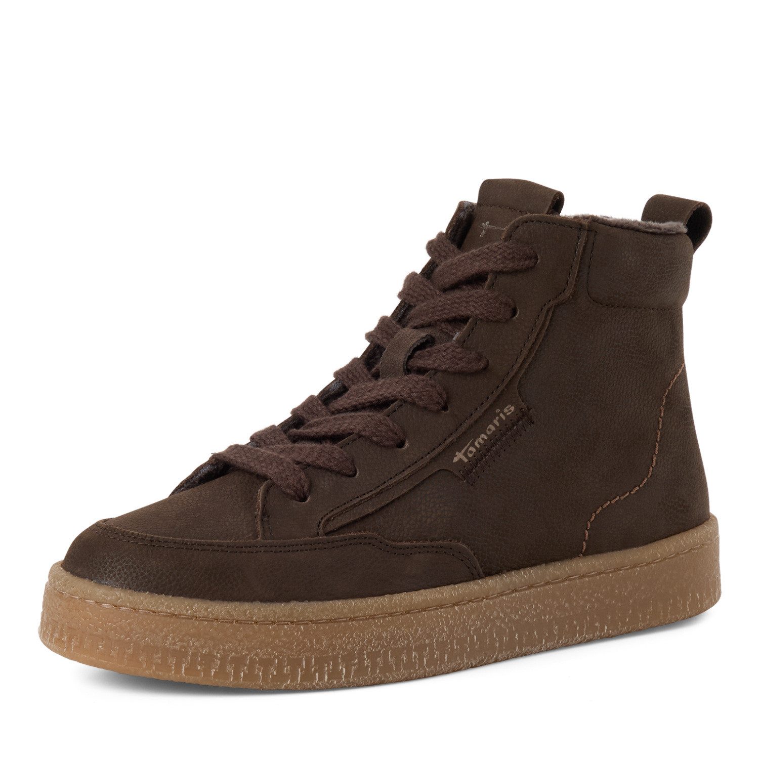 Tamaris Schnürboots Plateauboots, Herbstboots mit seitlichem Label