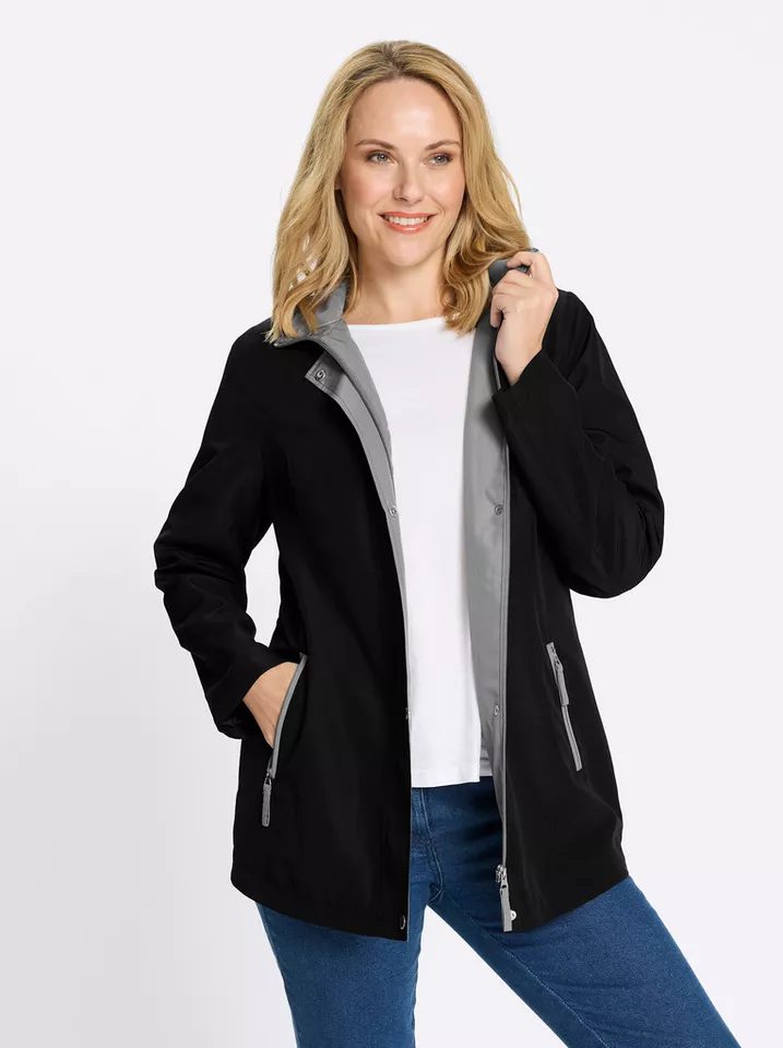 Sieh an! Allwetterjacke Jacke Langarm mit Kontrastpartien