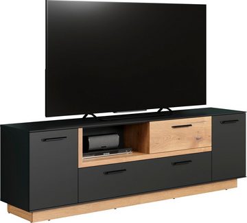 INOSIGN TV-Bank Premont (1 St), ca. 187 cm breit, zweifarbiger TV-Schrank, moderne Eiche, stehend