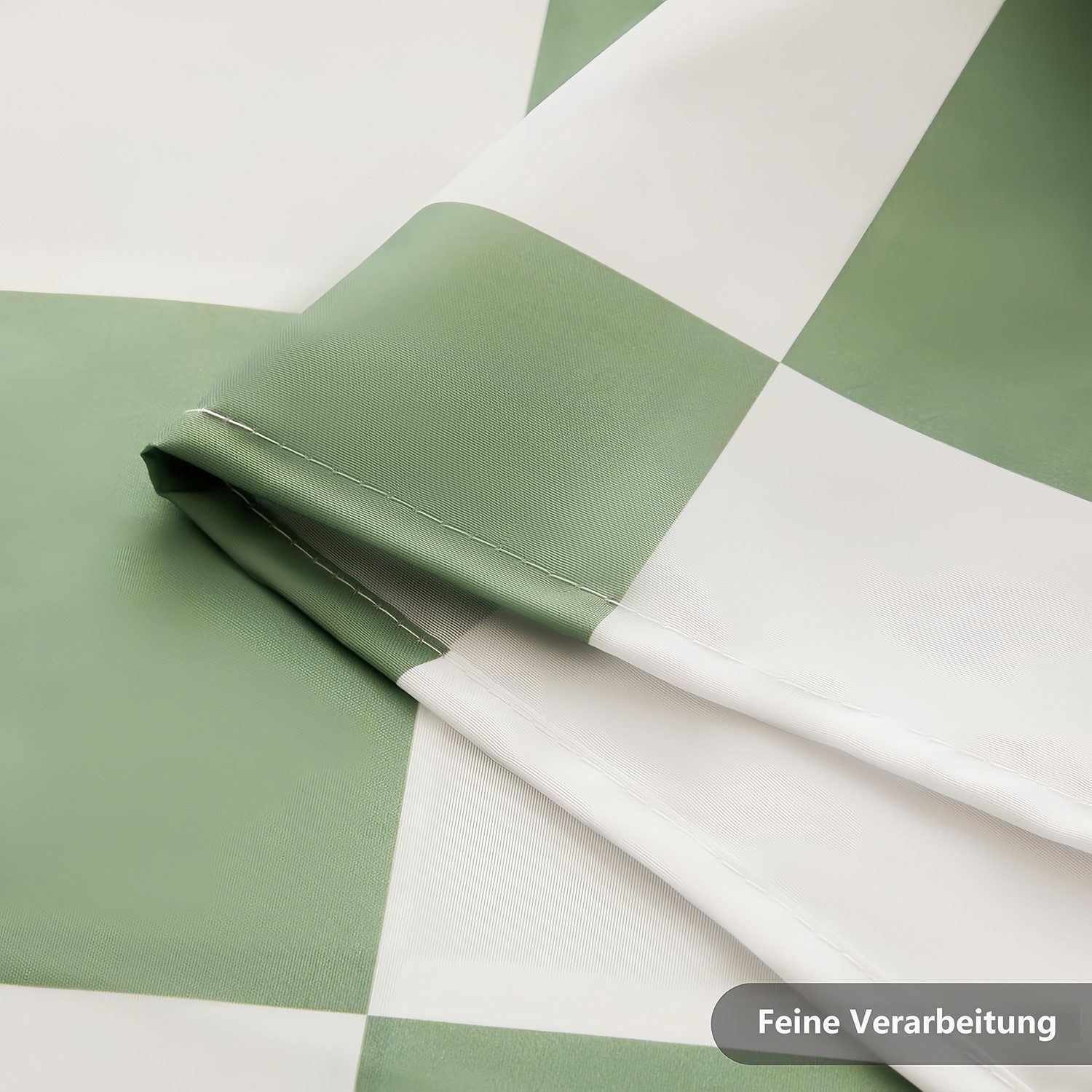 FOUORTUNATE-BEE Duschvorhang Karierter Duschvorhang für Badezimmer Hübsches Retro-Schachbrettmuster Breite 180 cm (Duschgardine in Vintage-Ästhetik, maschinenwa – Bild 5 von 5
