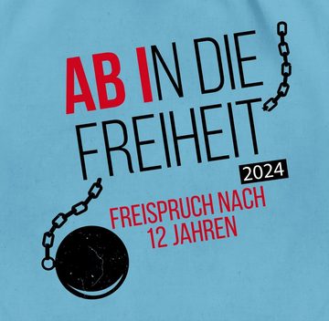 Shirtracer Turnbeutel Abi 2024 Ab in die Freiheit, Abitur & Abschluss 2024 Geschenk