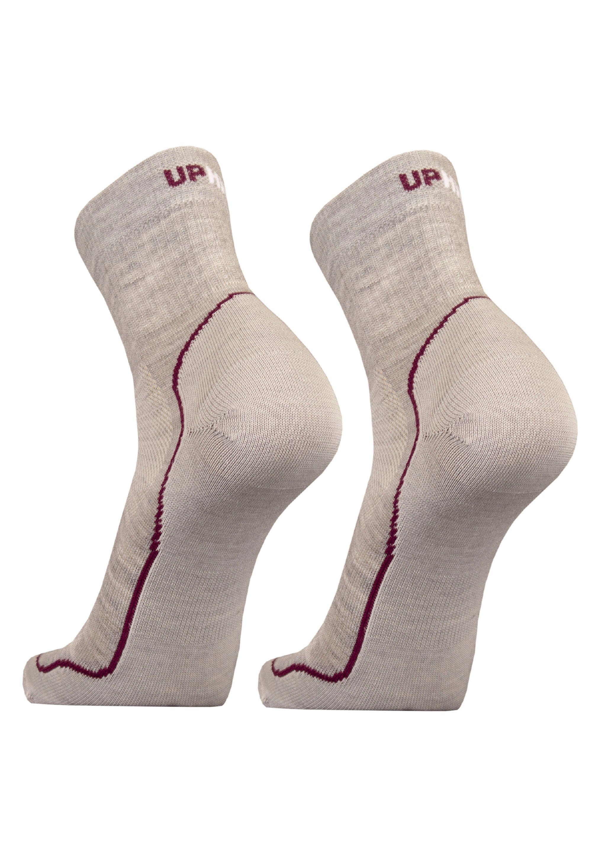 UphillSport Socken (2-Paar) ohne reibende grau-lila Nähte