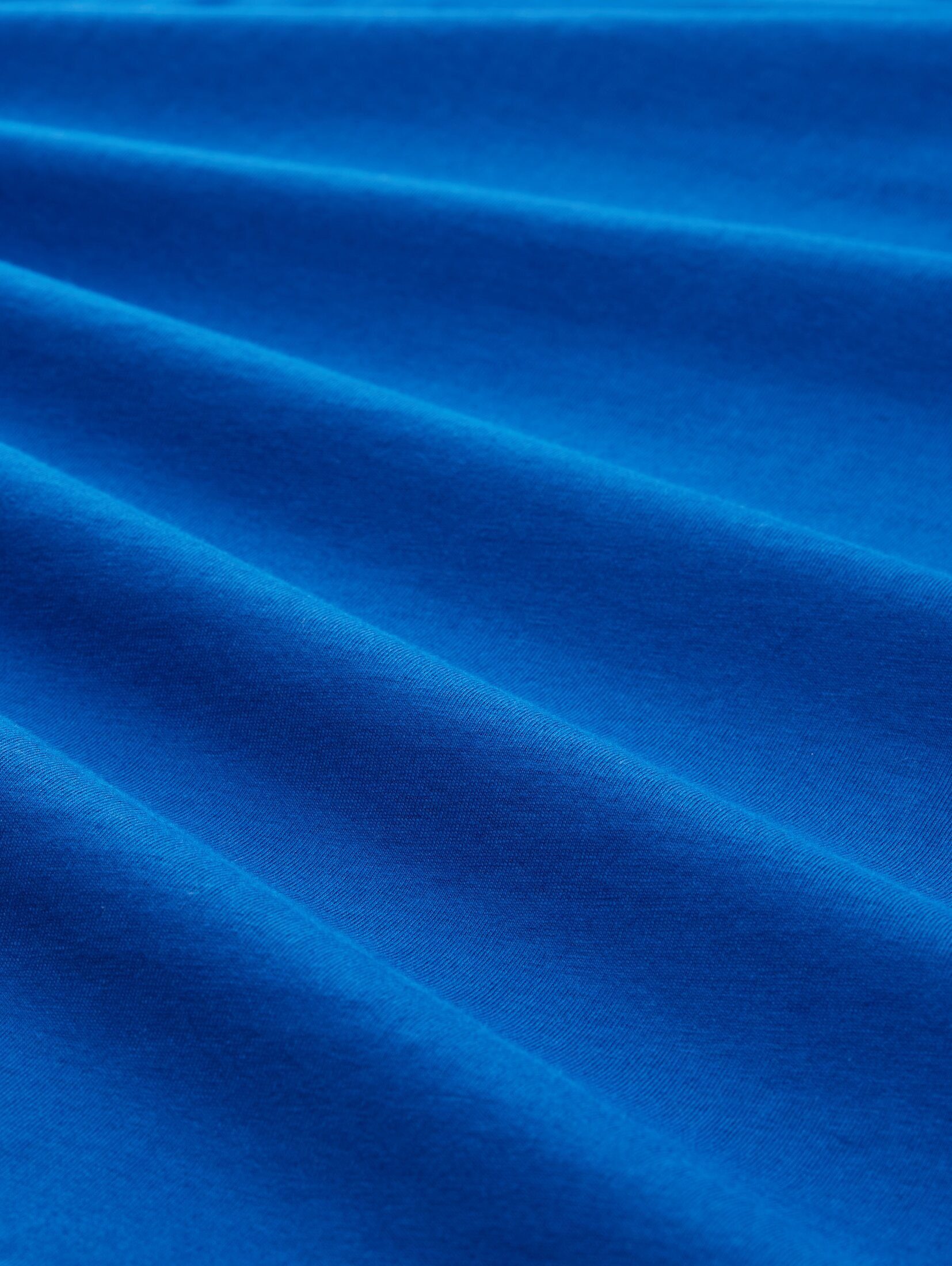 Denim T-Shirt T-Shirt royal TOM shiny blue Cutline TAILOR