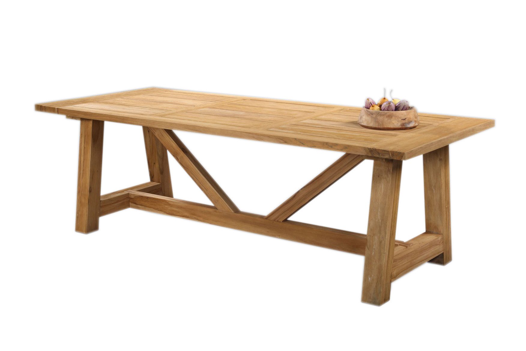 More2Home Gartentisch LINCOLN, Teakholz massiv, 200 x 100 cm