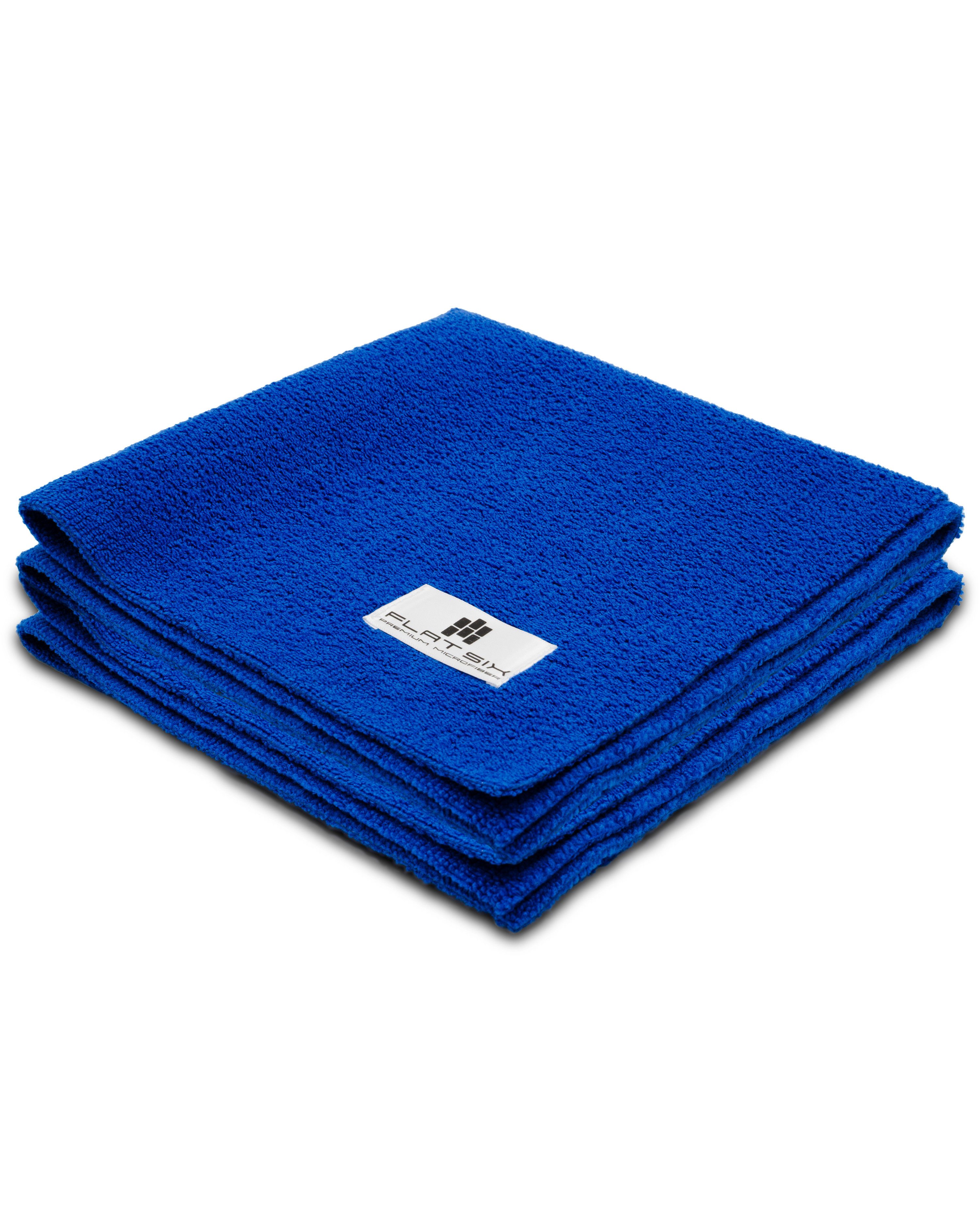 Flat Six Mikrofasertuch – Premium Poliertuch & Trockentuch für Autopflege Mikrofasertuch (2-tlg., 40x40 cm, 385 GSM, weich, randlos & lackschonend)