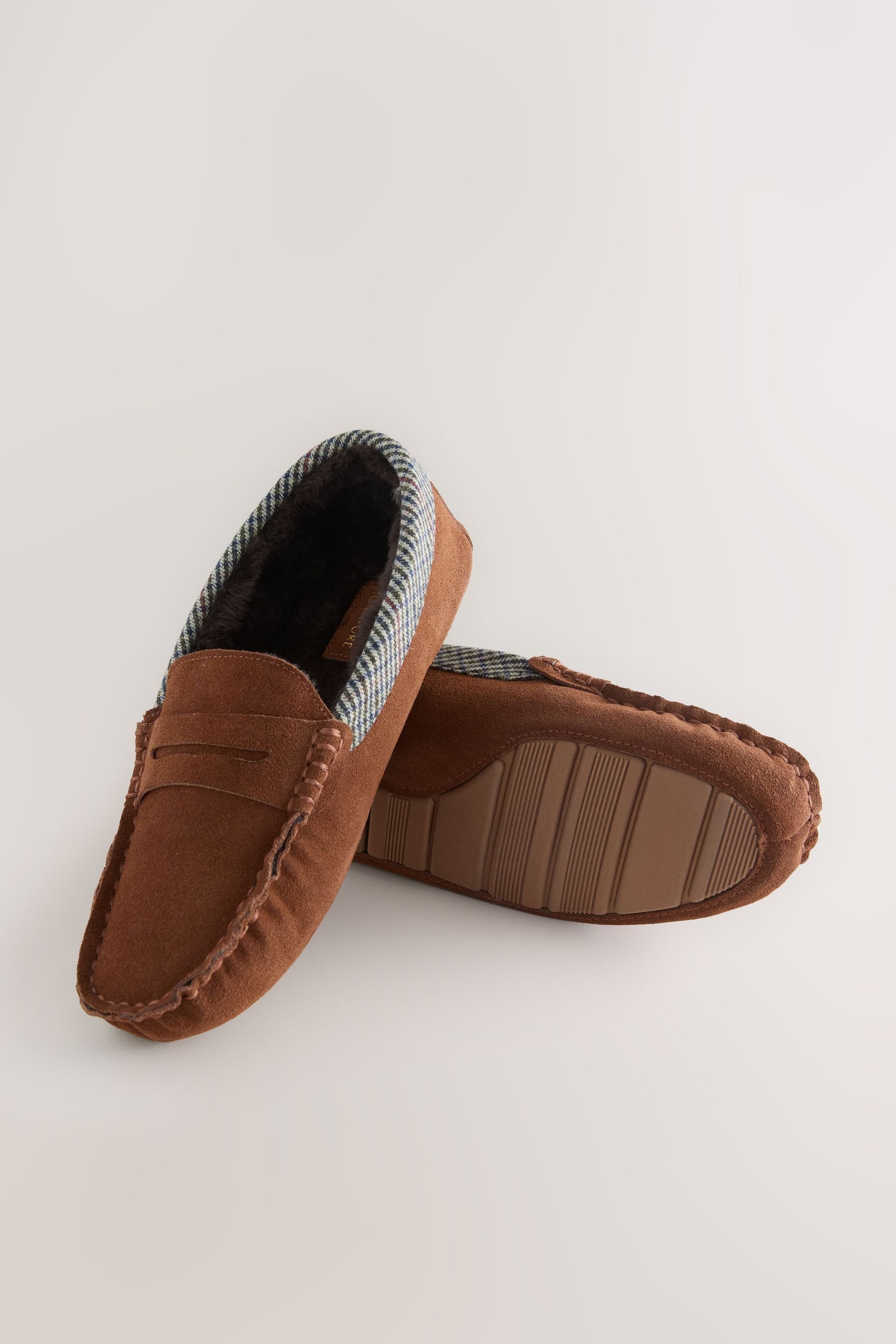 Next Signature Mokassin-Slipper, Premium-Veloursleder Hausschuh (1-tlg)