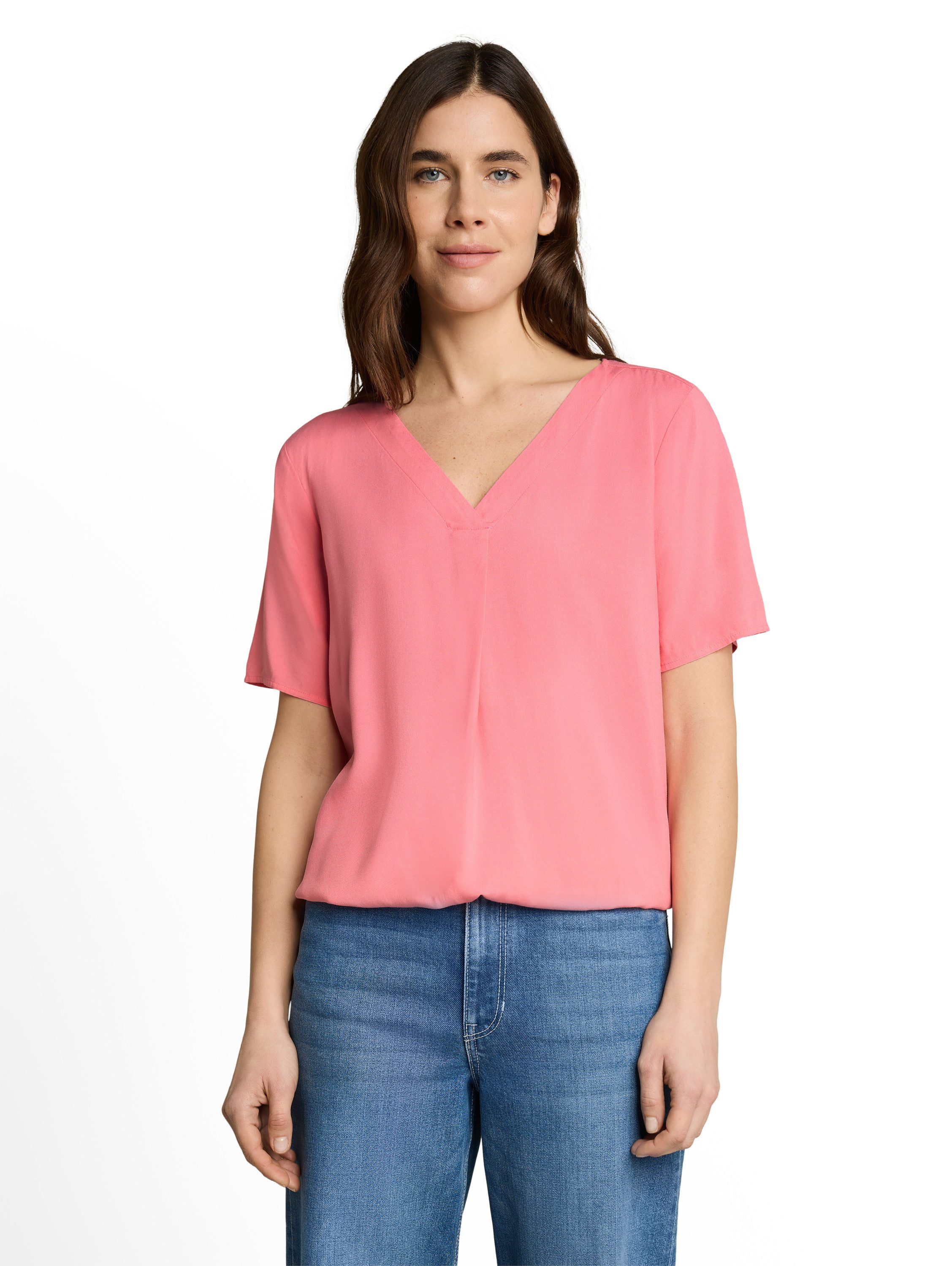 TOM TAILOR Kurzarmbluse Blusen & Shirts Bluse aus Viskose