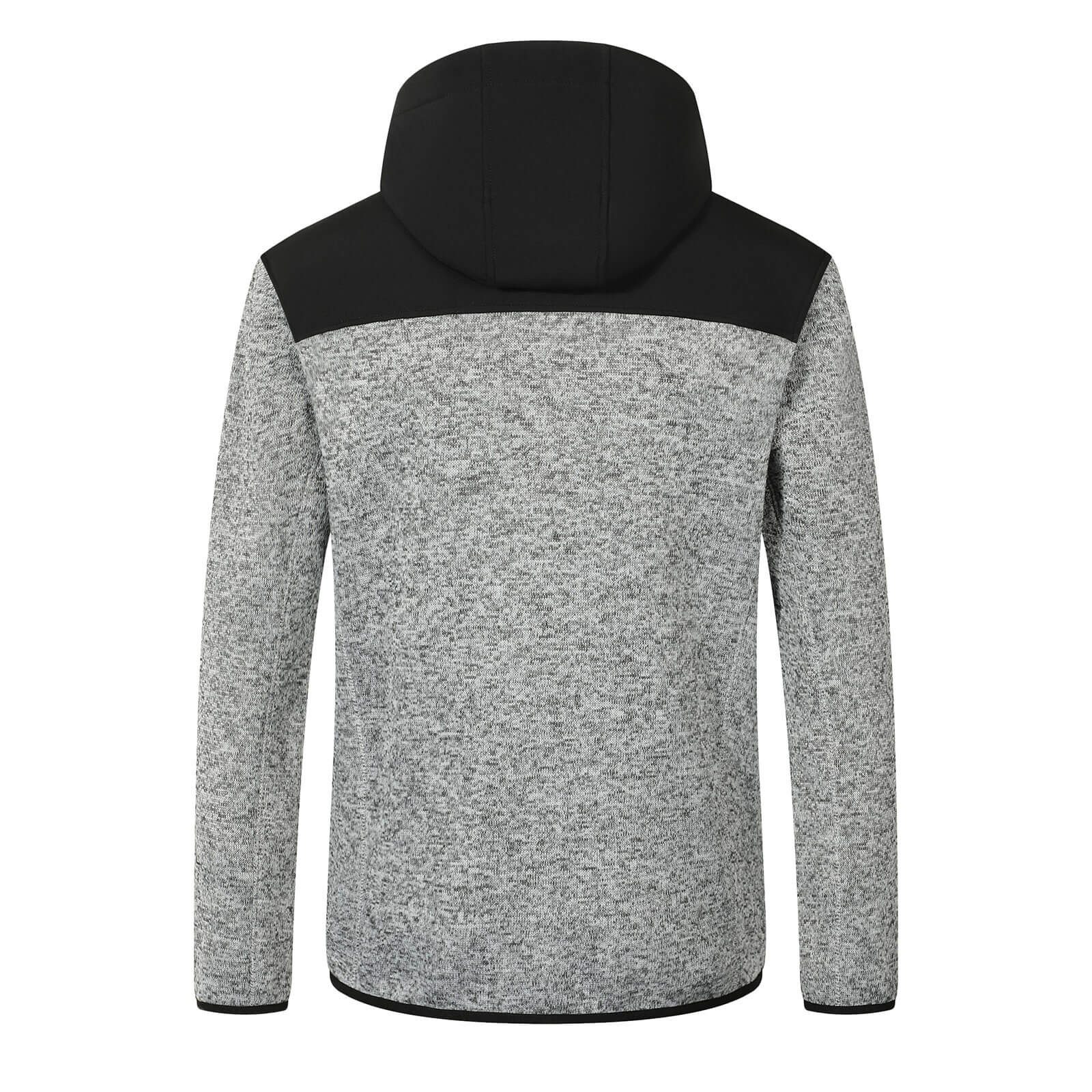 Blue Wave Fleecejacke Ole Herren Fleecejacke Ole mit Kapuze - Jacke in Melange Strickoptik