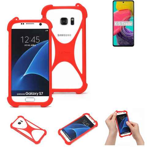 K-S-Trade Handyhülle für Samsung Galaxy M53 5G, Handy-Hülle Schutz-Hülle Bumper Silikon Schutz Hülle Cover Case