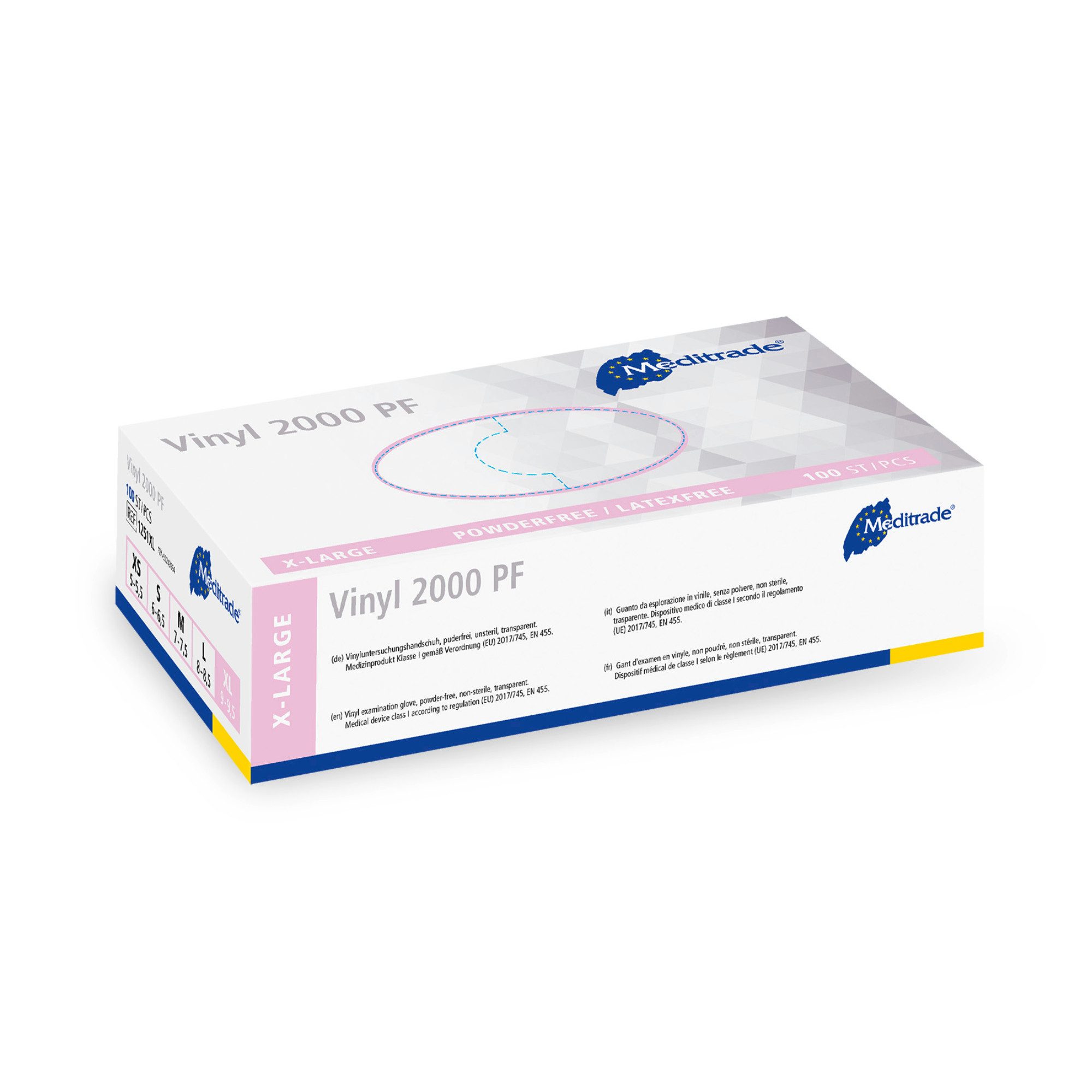 MediTrade Einweghandschuhe Meditrade - Einmalhandschuhe - Vinyl 2000 PF pud günstig online kaufen