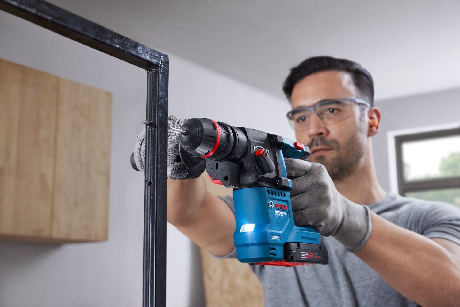 Bosch Professional Akku-Bohrhammer GBH 18V-18 X, mit ONECHUCK, in L-BOXX, ohne Akku und Ladegerät