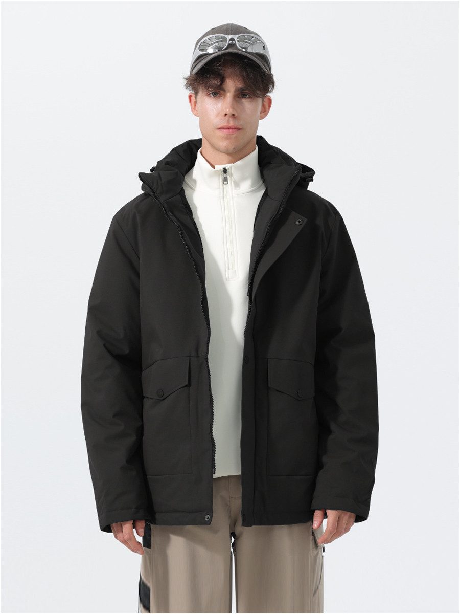 YOUTHUP Winterjacke Herren Winter-Kapuzenjacke im lockeren Schnitt für Freizeit