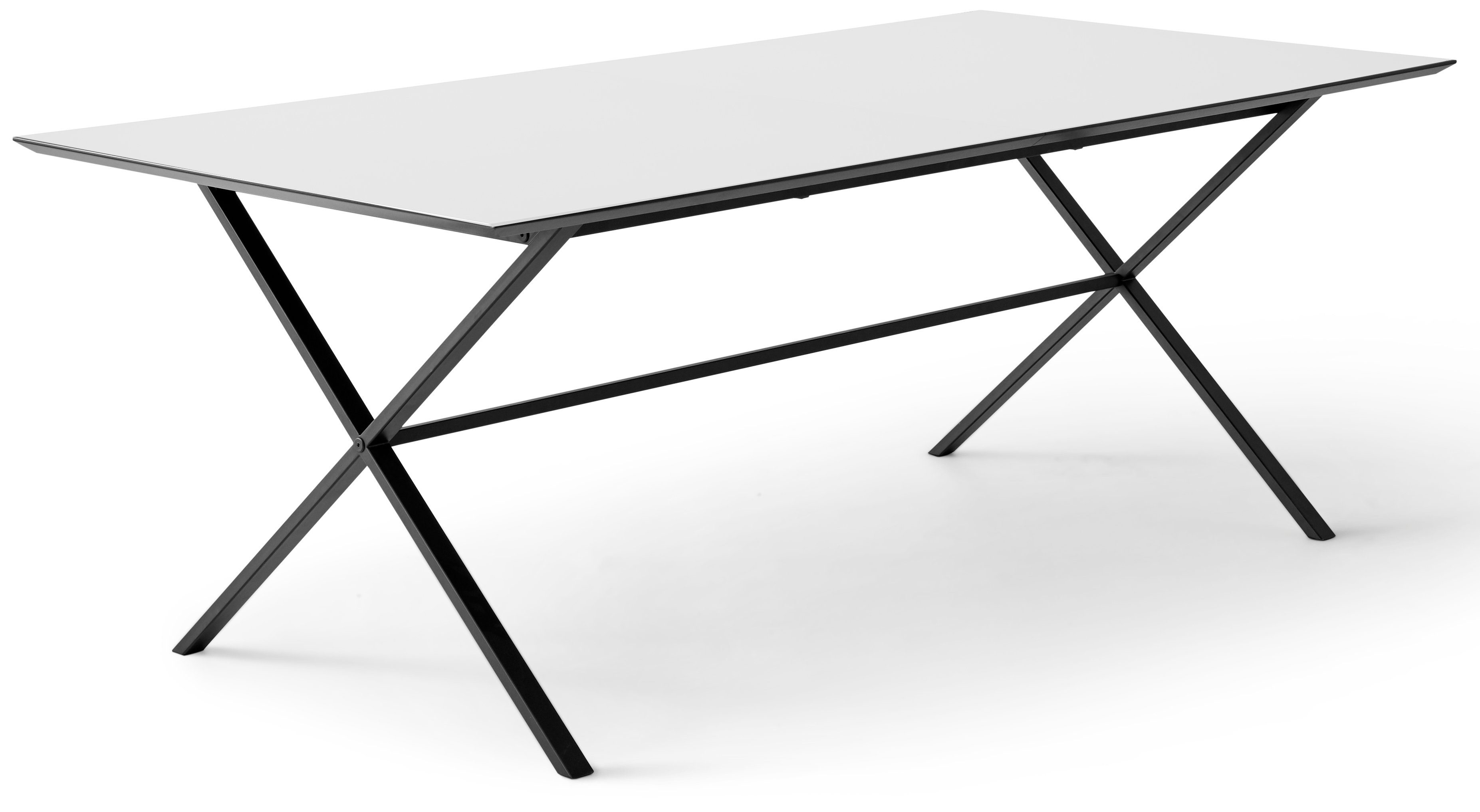 Hammel Furniture Esstisch Meza by Hammel, rechteckige Tischplatte MDF, gekreuztes Metallgestell
