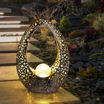 Globo LED Solarleuchte, LED-Leuchtmittel fest verbaut, Warmweiß, Orientalische Solarlampen für Außen Gartendeko Outdoor Balkon