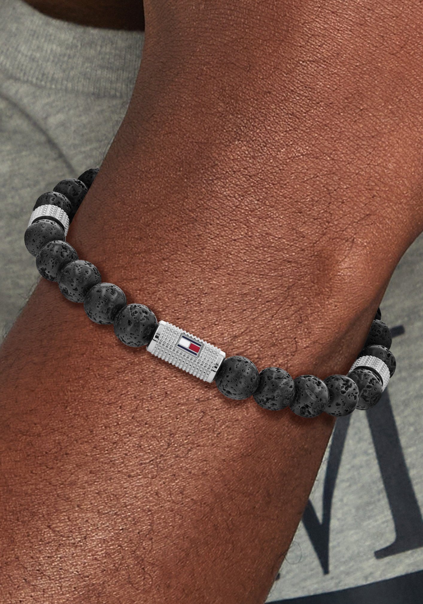 Tommy Hilfiger Armband Schmuck Edelstahl Armschmuck, mit Lavastein oder Sod günstig online kaufen