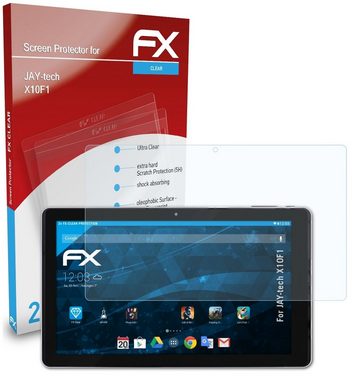 atFoliX Schutzfolie Displayschutz für JAY-tech X10F1, (2 Folien), Ultraklar und hartbeschichtet