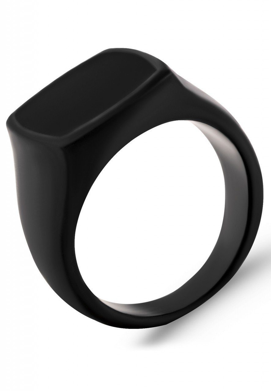 Akitsune Siegelring Opul Ring Mattschwarz EU 59 - UK R - US 9