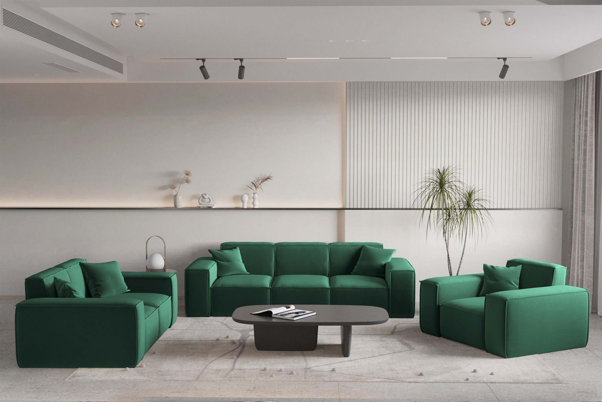 Fun Möbel Polsterhocker Designerhocker CELES PREMIUM (85x85x40 cm oder 65x65x40 cm), in 2 Größen und 2 verschiedenen Stoffen