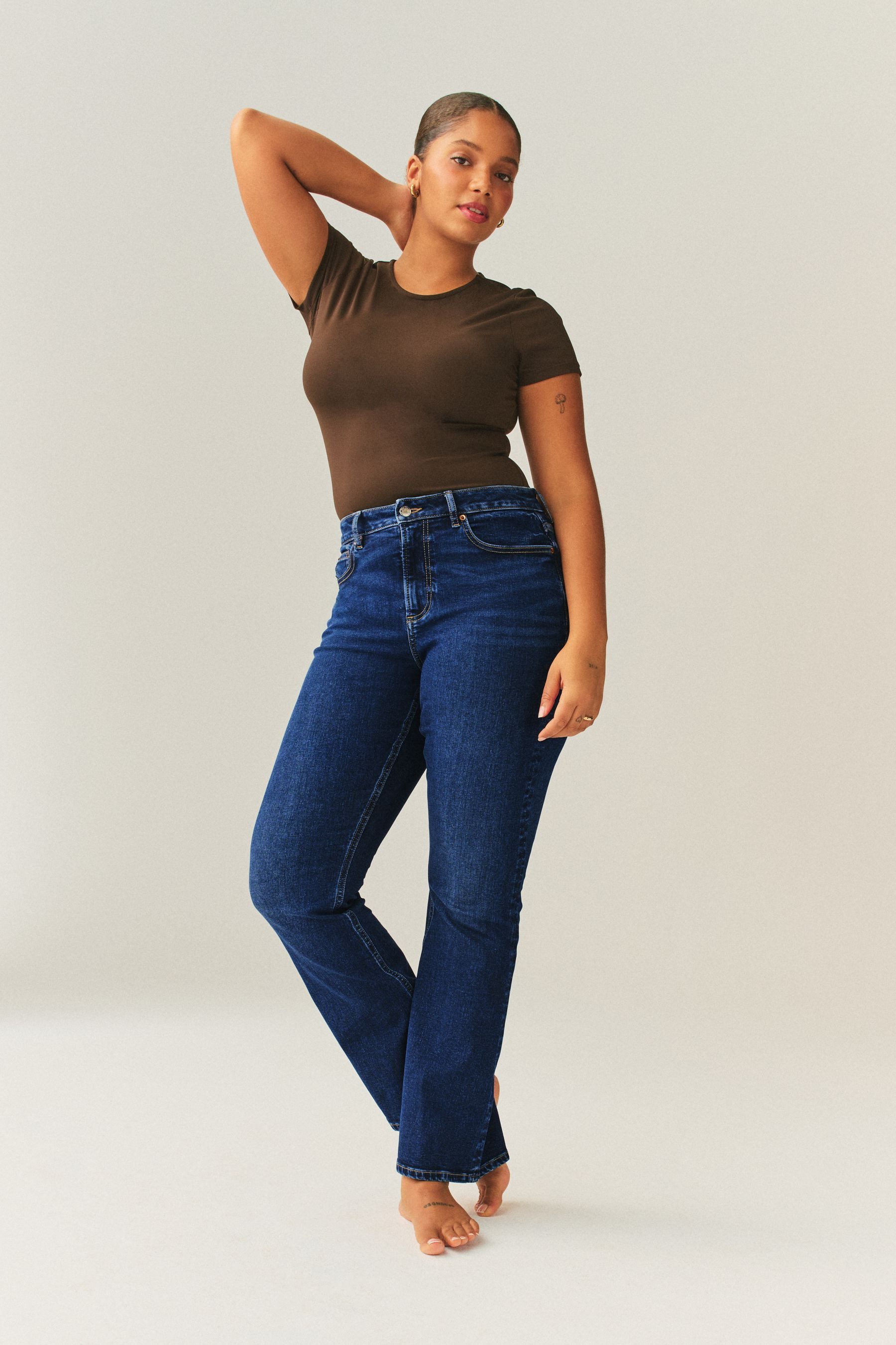 Next Bootcut-Jeans Sanduhr Bootcut-Jeans aus Stretchdenim (1-tlg)