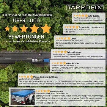 Tarpofix® Schutzplane Würgeklemmen Quetschhülsen für Expanderseil 8mm (10-St), vorgeformte Presshülsen für Spanngummis & Planenseil - nichtrostende Seilklemmen Pressklemmen aus 100% Alu